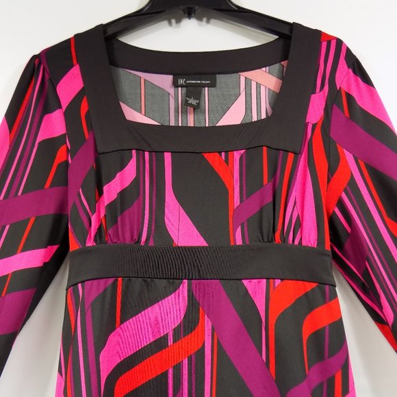 INC International Concepts Long Sleeve Blouse With Attached Belt Back Tie Size L - Picture 2 of 7